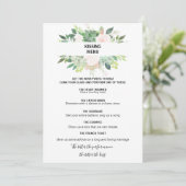 Modern Tropical Floral Kissing Menu (Standing Front)