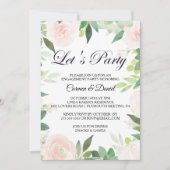 Modern Tropical Floral Let's Party Invitation (Front)