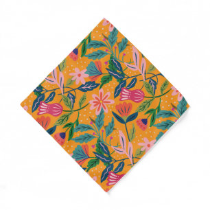 Modern Tropical Floral Pattern Bandana