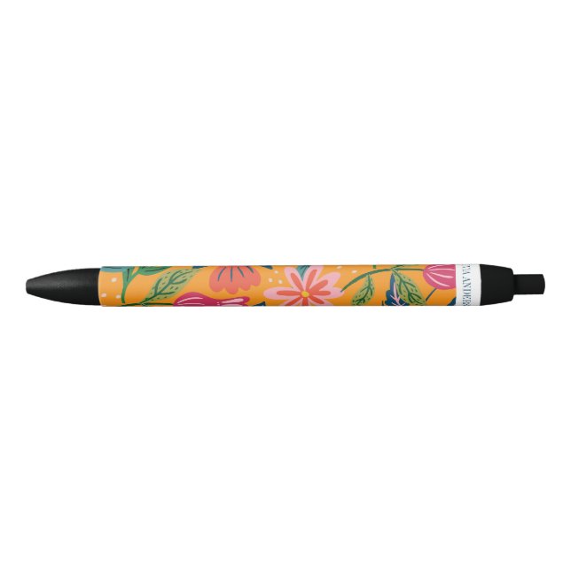 Modern Tropical Floral Pattern Pen (Front)