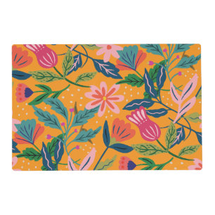 Modern Tropical Floral Pattern Placemat