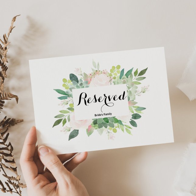 Modern Tropical Floral Reserved Sign (Creator Uploaded)