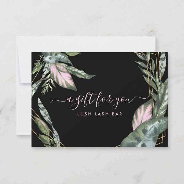 Modern Tropical Foliage | Gift Certificate (Front)