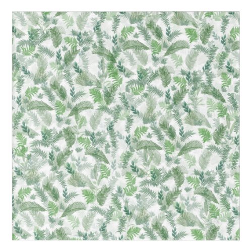 Modern Tropical Greenery White Green Foliage Acrylic Print