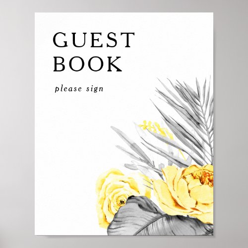 Modern Tropical Guest Book Sign