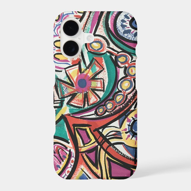 Modern Tropical-Hand Painted Abstract Art Case-Mate iPhone Case (Back)