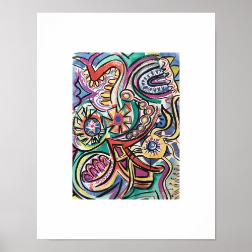 Modern Tropical_Hand Painted Abstract Art Poster