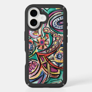 Modern Tropical-Hand Painted Abstract Art iPhone 16 Case