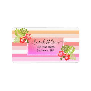 Modern Tropical, Hibiscus Label