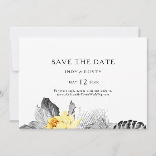 Modern Tropical Horizontal Save the Date