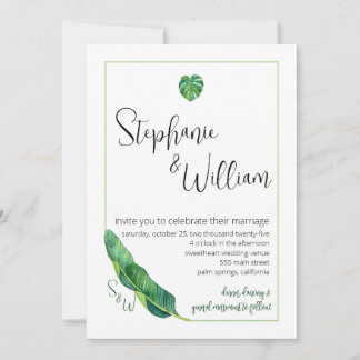 Modern Tropical Invitation