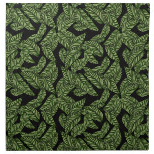 Modern Tropical Leaf Palm Plant Print Cloth Napkin