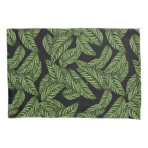 Modern Tropical Leaf Palm Plant Print Pillow Case