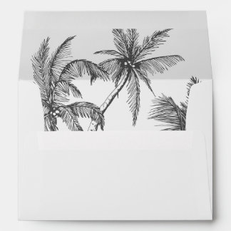 Modern Tropical Minimalist Wedding Envelope