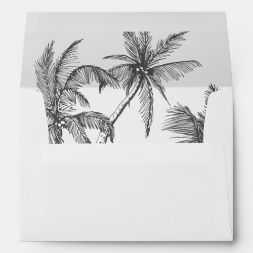 Modern Tropical Minimalist Wedding  Envelope