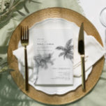 Modern Tropical Minimalist Wedding Program<br><div class="desc">This modern minimalist tropical wedding program features minimalistic line art palm trees that are fully color customizable alongside the text. Our contemporary tropical wedding collection is perfect for a beach or destination wedding,  and this program card can be edited to fit your specific wedding needs!</div>
