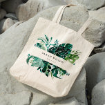Modern Tropical Monstera Green Foliage Leafy Bride Tote Bag<br><div class="desc">If you need any further customisation please feel free to message me on yellowfebstudio@gmail.com.</div>