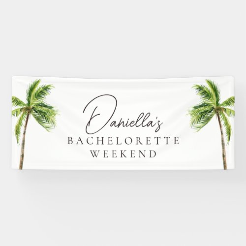Modern Tropical Palm Bachelorette Weekend Banner