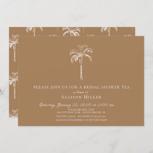 Modern Tropical Palm Tree Bridal Shower Invitation
