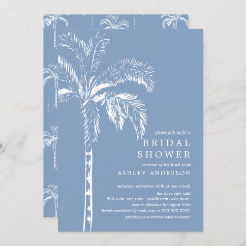 Modern Tropical Palm Tree Bridal Shower Invitation
