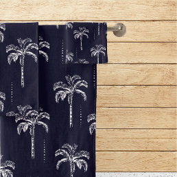 Modern Tropical Palm Tree Pattern Bath Towel Set