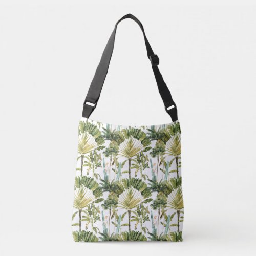 Modern Tropical Palm Tree Pattern Crossbody Bag