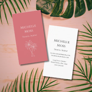 Modern Tropical Palm Trees Drawing Trendy Business Card