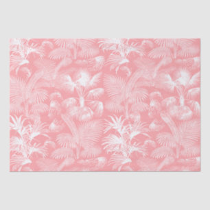 Modern Tropical Palm Trees Pink White Tissue Paper