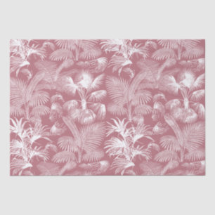 Modern Tropical Palm Trees Rose Gold White Tissue Paper