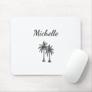 Modern Tropical Palm Trees Simple Personalized Mouse Pad