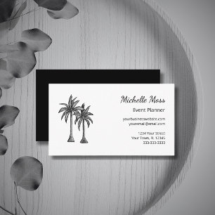 Modern Tropical Palm Trees Trendy Professional  Business Card