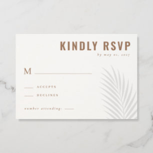 Modern Tropical Palm Wedding RSVP