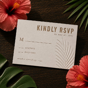 Modern Tropical Palm Wedding RSVP