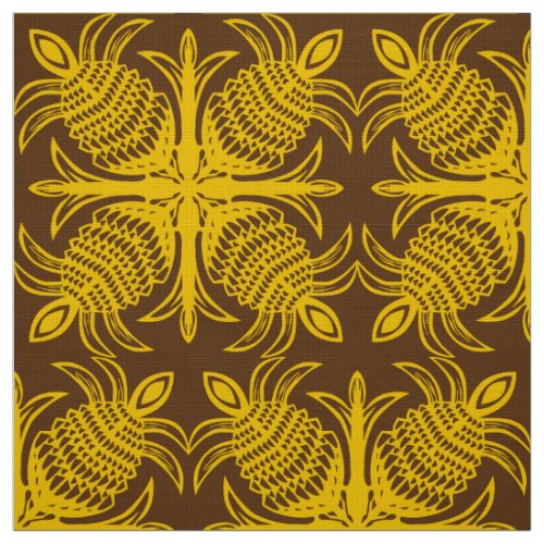 modern tropical pineapple hawaiian quilt pattern fabric