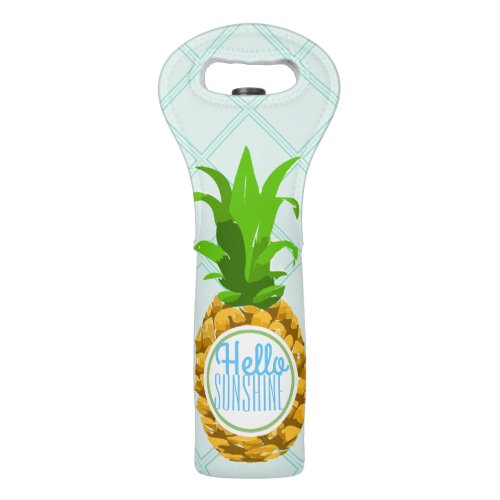 Modern Tropical Pineapple Hello Sunshine Wine Bag