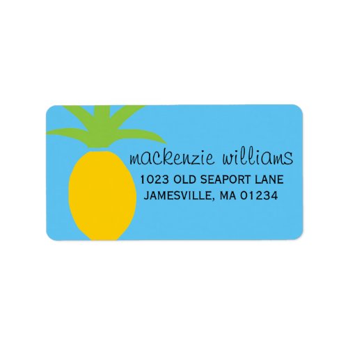 Modern Tropical Pineapple Mailing Labels