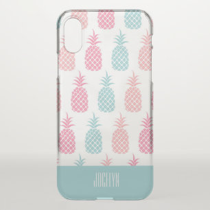 Modern Tropical Pineapple Monogram iPhone X Case