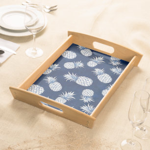 Modern Tropical Pineapple Watercolor Serving Tray