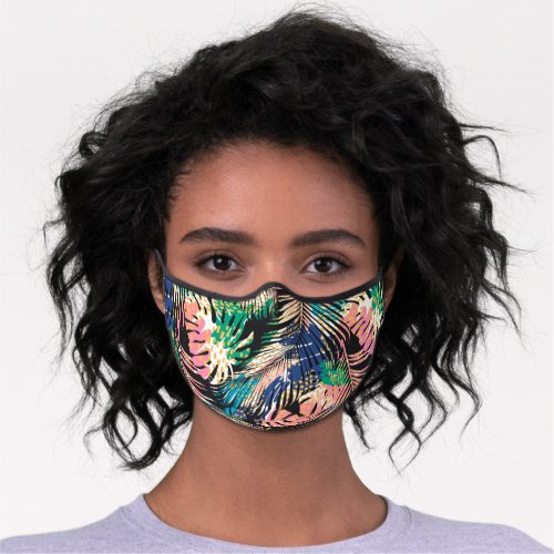 Modern Tropical Plants Premium Face Mask