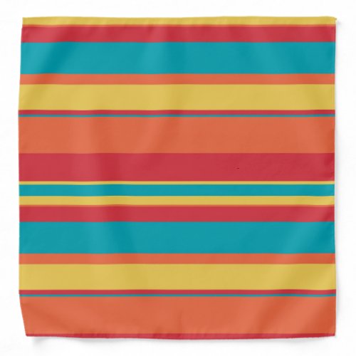 Modern Tropical Rainbow Stripe Pattern Bandana