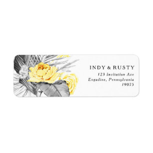 Modern Tropical Return Address Label