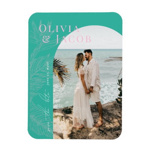 Modern Tropical Save the Date Magnet