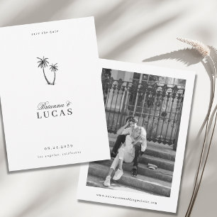 Modern Tropical Stylish Names Destination Wedding Save The Date