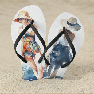 Modern Tropical Summer Beach Fashion Flip Flops