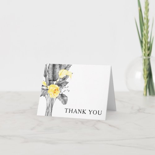 Modern Tropical Thank You Card