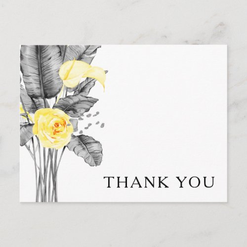 Modern Tropical Thank You Postcard