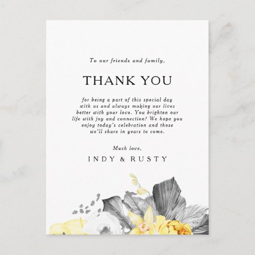 Modern Tropical Thank You Reception Card