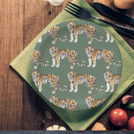 Modern Tropical Watercolor Tigers Wild Pattern Paper Plates<br><div class="desc">Modern Tropical Watercolor Tigers Wild Pattern</div>