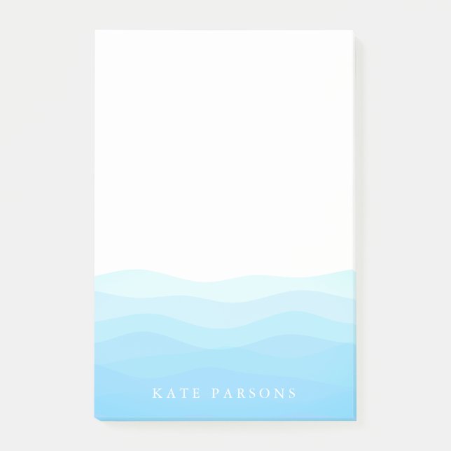 Modern Tropical Waves Post-it Notes (Front)