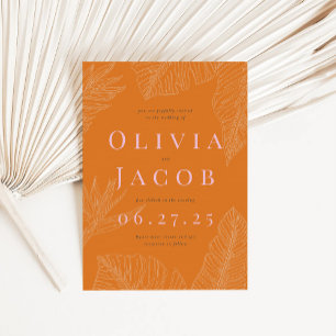 Modern Tropical Wedding Invitation